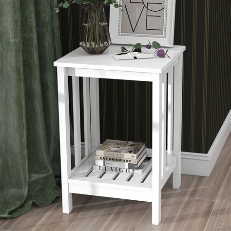 Amazon.com: TaoHFE White End Tables Living Room Modern Side Tables ...