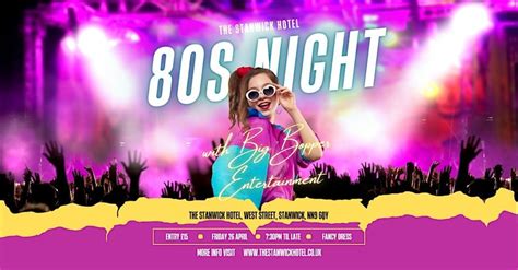 80s Night, The Stanwick Hotel, Wellingborough, 26 April 2024 | AllEvents