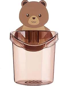 KJA Clothing Teddy Bear Toothbrush Holder Plastic Stand for Toothpaste ...