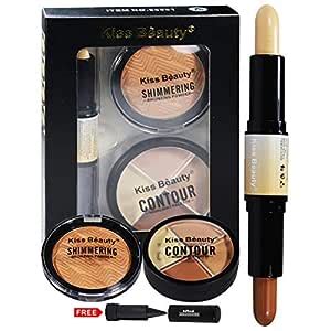 Buy Kiss Beauty Facial Powder 3in1 Contour Kit with Adbeni Kajal ...
