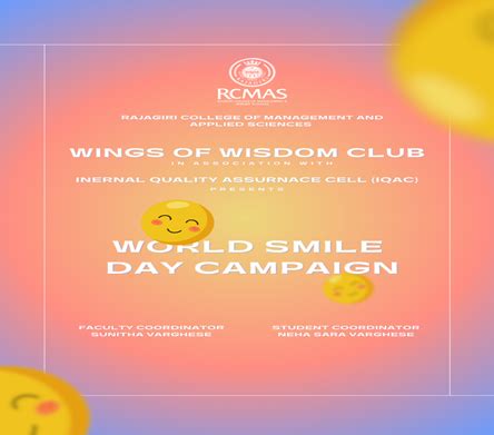 Rajagiri College of Management & Applied Sciences » World Smile Day ...