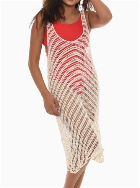 Crochet Sleeveless Dress Cover-Up - Shoreline Wear, Inc.