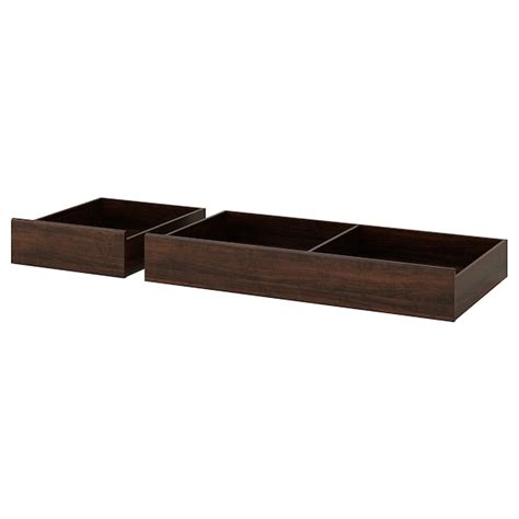 SONGESAND Bed storage box, set of 2, brown, 200 cm - IKEA