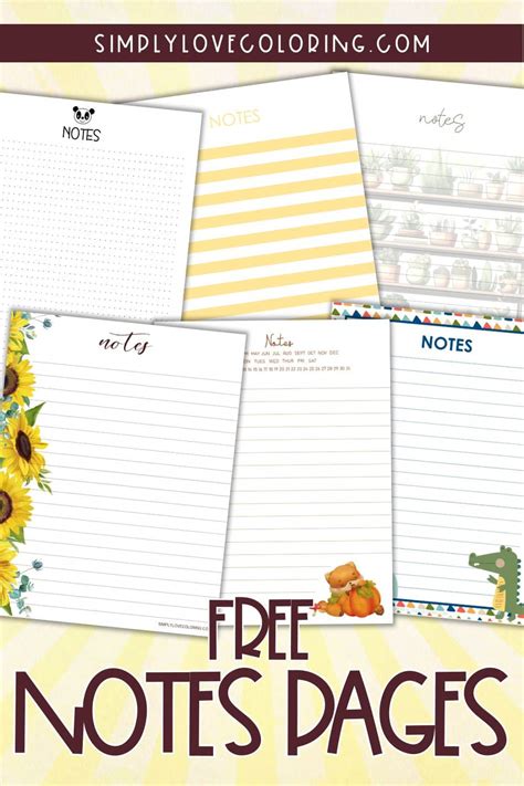 Image result for Downloadable Printable Notes Page