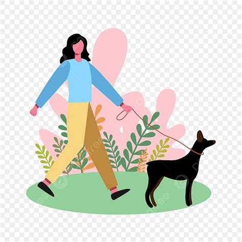 Dog Walking Clipart