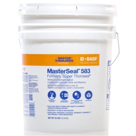 Super Thoroseal BASF MasterSeal 583 White Cement-Based Waterproof ...