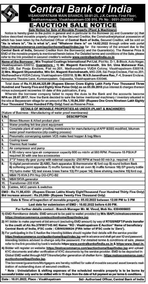 VISAKHAPATNAM | Central Bank of India