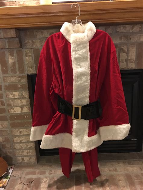 Vintage Santa Suit, Complete Santa Claus Costume, Red Corduroy, Roomy ...