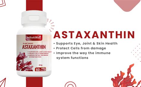 Health Veda Organics Plant Based Astaxanthin 6 mg Supplement I 120 Veg ...
