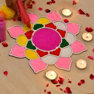 CraftVatika Rangoli Wooden Template Mat Stencil for Floor Diwali Home ...