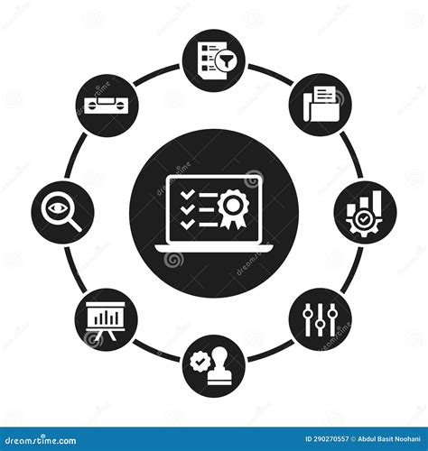Quality Assurance Symbols. Ensuring Quality. a Creative Infographic on Quality Assurance with ...