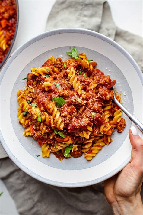 Fusilli Pasta with Sausage Ragu - A Simple Palate