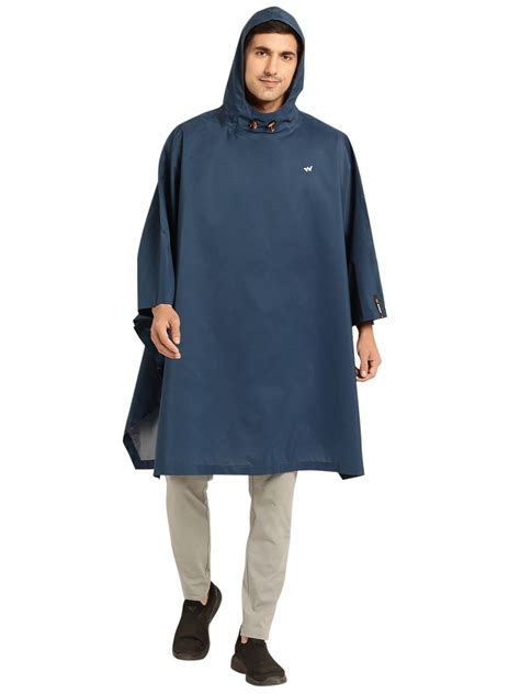 Buy Men HYPADRY™ Solid Rain Poncho Navy Online | Wildcraft