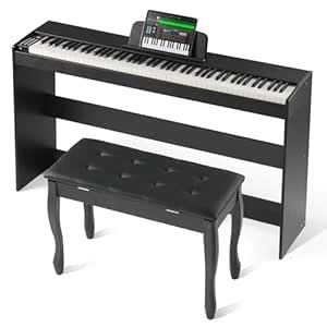 VEVOR Digital Piano, 88 Keys, Electric Pianos, Double Keyboard ...