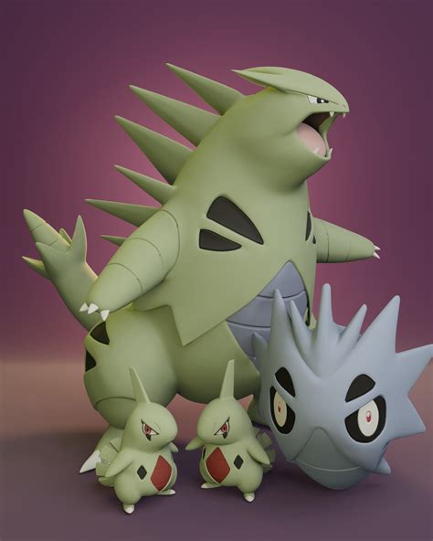 Larvitar, Pupitar, And Tyranitar