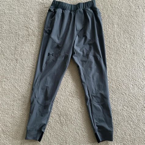 Grey under armor sweatpants - Depop