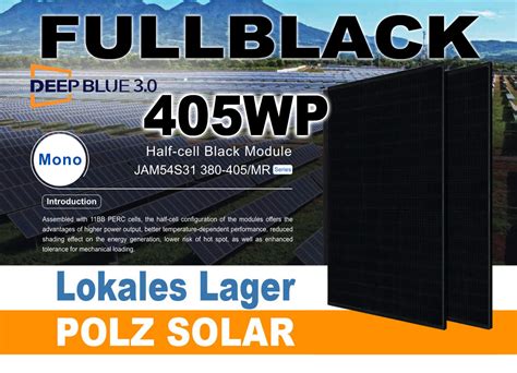 Solarmodul Ja-Solar 405Wp JAM54S31-405 Fullblack – Polz Shop – Solar ...
