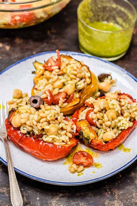 Vegetarian Stuffed Peppers | The Mediterranean Dish