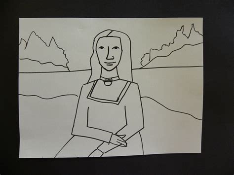 Drawing Of Mona Lisa Easy - Kids Drawing Lessons