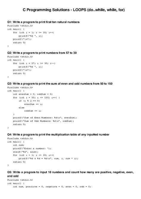 C Programming Switch Solutions - C Programming Solutions - SWITCH ...