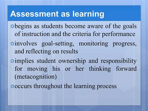 Assessment for learning | PPTX