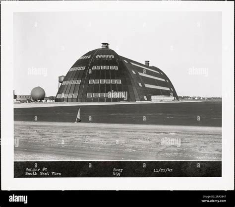 Southwest View of Hangar #2, South West View, Naval Air Station, South ...
