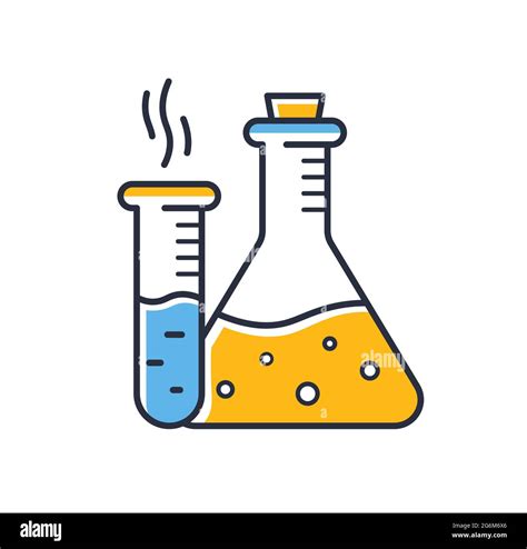 Yellow liquid beaker lab Stock Vector Images - Alamy