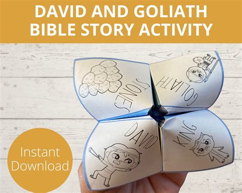 David and Goliath Craft, Bible Story Activity, Sunday School Crafts ...