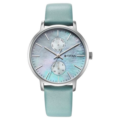Buy Online Titan Workwear Slimline Mother Of Pearl Dial Leather Strap ...
