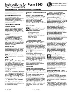 Fillable Online irs Instructions for Form 8963 (Rev. February 2015 ...
