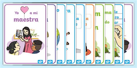 Afiches: Palabras para el día del maestro (teacher made)