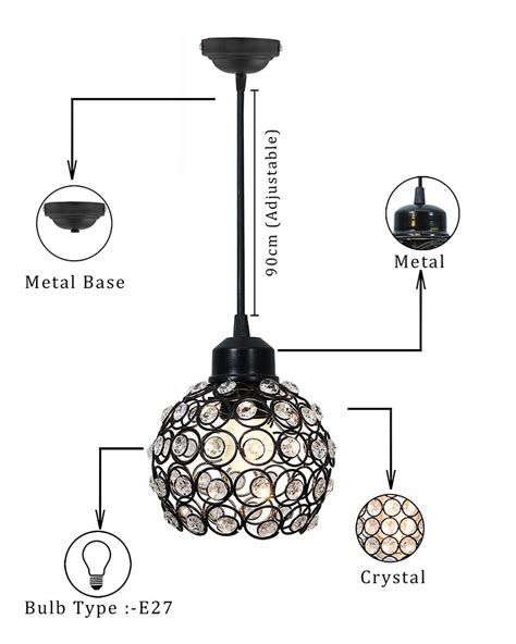 Crystal hanging light, ceiling lamp, Nordic E27 pendant, Dual Crystal ...