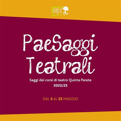 PaeSaggi Teatrali 2022/23 Teatro De Andrè Casalgrande, Teatro De André ...