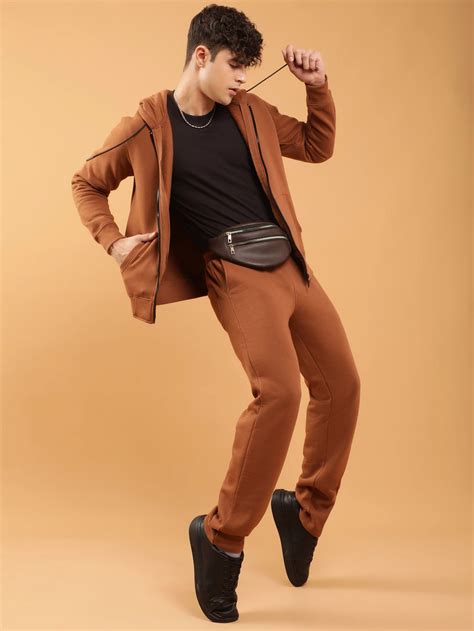 Brown Drawstring Straight Fit Lower – Global Republic
