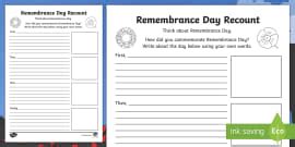 Remembrance Day Postage Stamp Activity (teacher made)