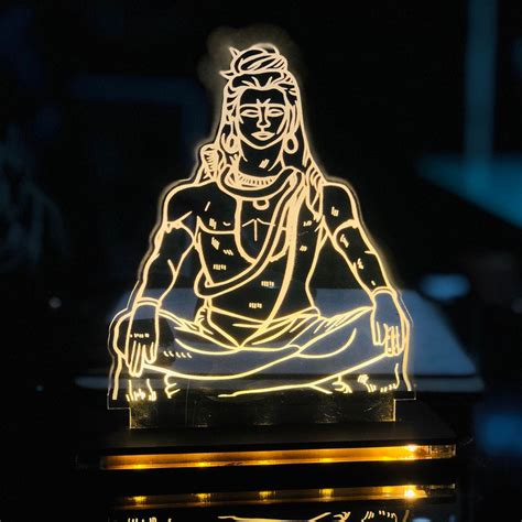 LED Acrylic Lord Shiva Table Frame – QuirkyGifts