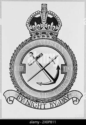 Photograph showing the squadron badge of RAF Squadron No.43 ...
