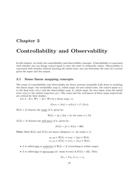 Image result for Controllability and Observability Examples