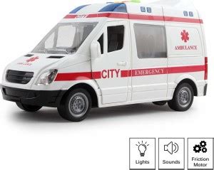 Barodian's Ambulance Toy Car with Light & Siren Sound Effects ...
