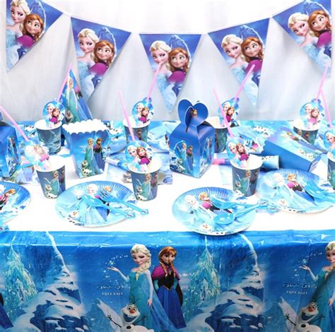 Frozen Birthday Supplies Anna Elsa Princess Birthday Party Decorations ...