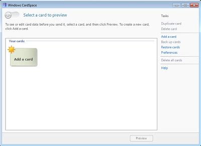 Image result for Windows CardSpace Tutorial