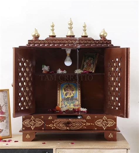 Buy TAM Creatio Wooden Pooja Mandir |Indian| |Hindu| |Decoration| |Puja ...