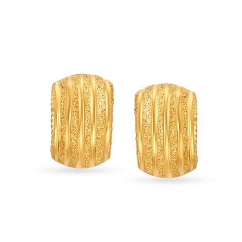 Modern Gold Stud Earrings