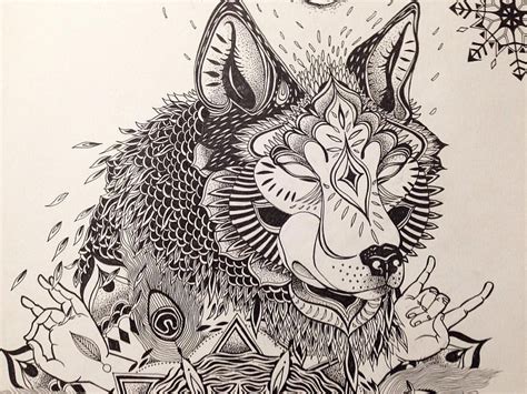 Image result for Ink Drawing RPG Wolf