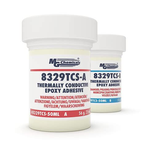 MG Chemicals 8329TCS Adhesivo termoconductor – Epoxi de curado lento, 1.7 fl oz, kit de 2 partes ...