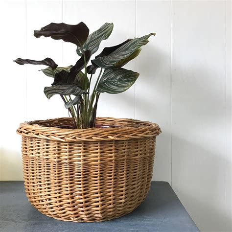 Large Rattan Basket - Round Wicker Home Storage