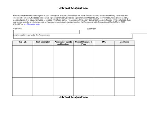 Image result for Task Analysis Template Excel