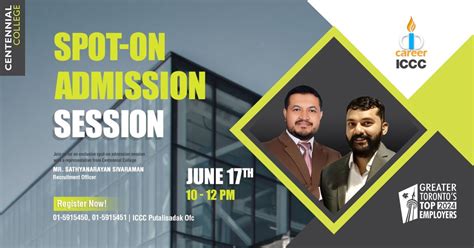 Spot-On Admission Session with Centennial College! , International ...