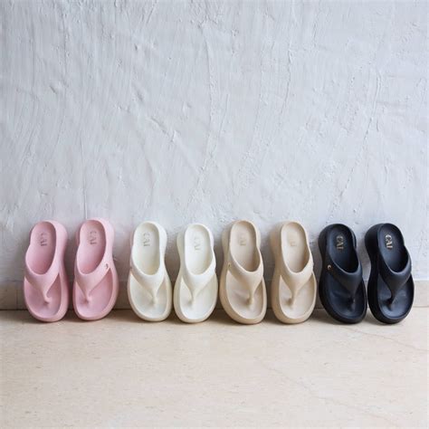 Marshmallow White Thong Slides | Rainy Footwear For Women | CAI – The ...