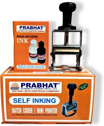 Prabhat Label Stamping Machine (BATCH No. DATE MRP EXP. Printing ...
